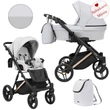 Kép 1/6 - Többfunkciós babakocsi Kunert Lazzio Premium 2in1 - 09 szürke eco-bőr