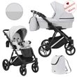 Kép 1/6 - Többfunkciós babakocsi Kunert Lazzio Premium 2in1 - Silver 09 szürke eco-bőr
