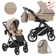 Kép 1/6 - Többfunkciós babakocsi Kunert Lazzio Premium 2in1 - Silver 12 bézs eco-bőr