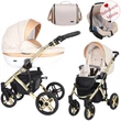 Kép 6/6 - TRIX BABAHORDOZÓVAL - Kunert Mila Premium Class 3in1 babakocsi - krém gold