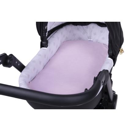 Kókusz matrac babakocsi mózes részébe - Berry Baby - rózsaszín polár