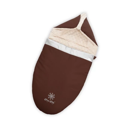 Bundazsák babahordozóba - Snowflake - barna - ekrü