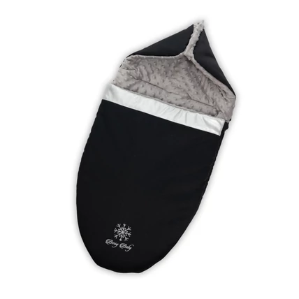 Bundazsák babahordozóba - Snowflake - fekete - szürke