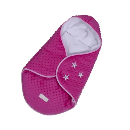Babahordozó takaró - pink minky Stars