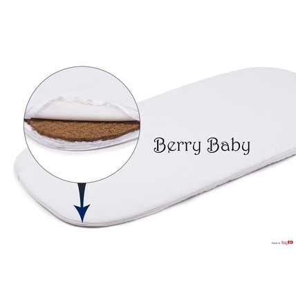 Kókusz matrac babakocsi mózes részébe - Berry Baby - fehér
