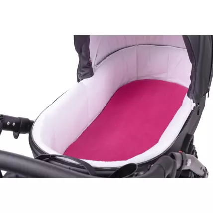 Kókusz matrac babakocsi mózes részébe - Berry Baby - pink polár