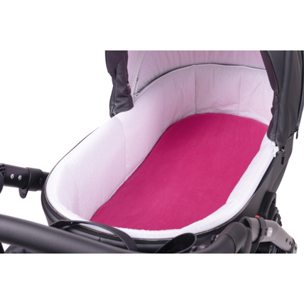 Kókusz matrac babakocsi mózes részébe - Berry Baby - pink polár
