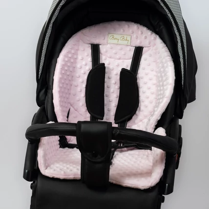 Babakocsi alátét - Berry Baby Zizi - rózsaszín minky