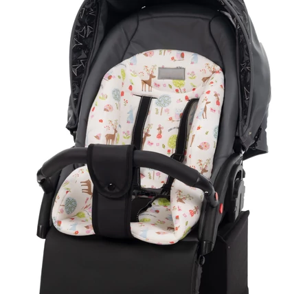 Babakocsi szűkítőbetét - Berry Baby Zizi - pamut erdei állatos
