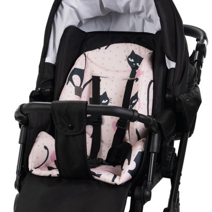 Babakocsi szűkítőbetét - Berry Baby Zizi - Black Cat fekete cicás