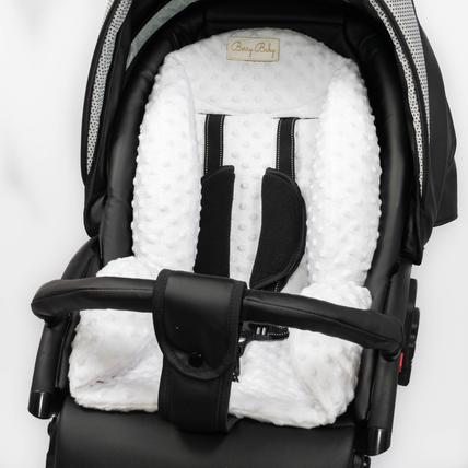 Babakocsi szűkítőbetét - Berry Baby Zizi - fehér minky