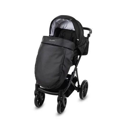 Babakocsi lábzsák - univerzális Berry Baby termék - eco bőr fekete