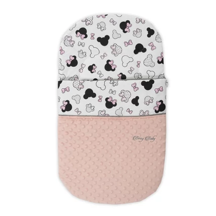Babazsák mózesbe és babaágyba  - Berry Baby termék - púder minky - minnie