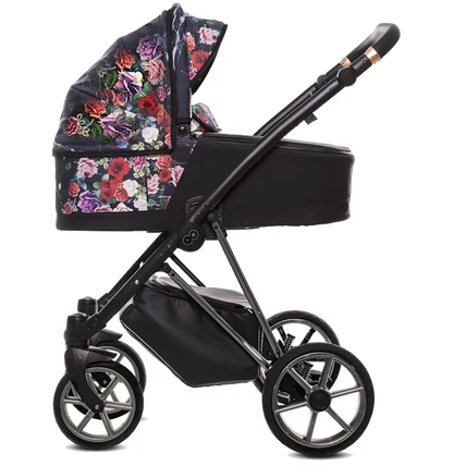 BabyActive alumínium vázas babakocsi: MUSSE Dark Rose - szürke vázzal
